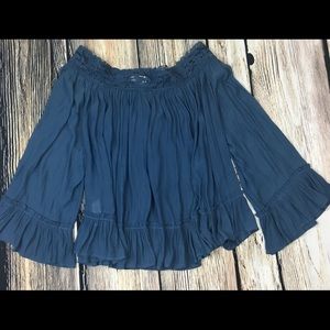 Loft Size Large Off Shoulder Blouse Polyester